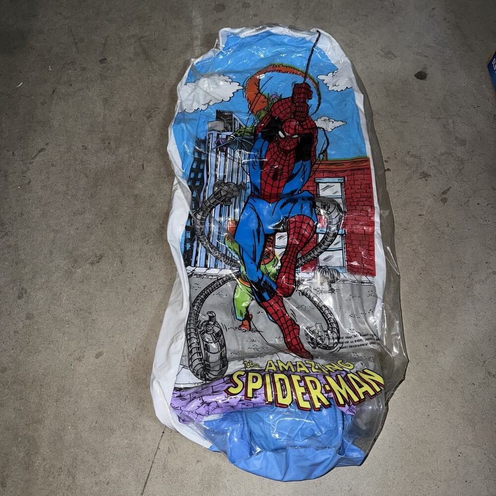 Vintage Rare 1989 Spider-Man Inflatable Bop Bag 36" Toy Marvel Comics As Picture